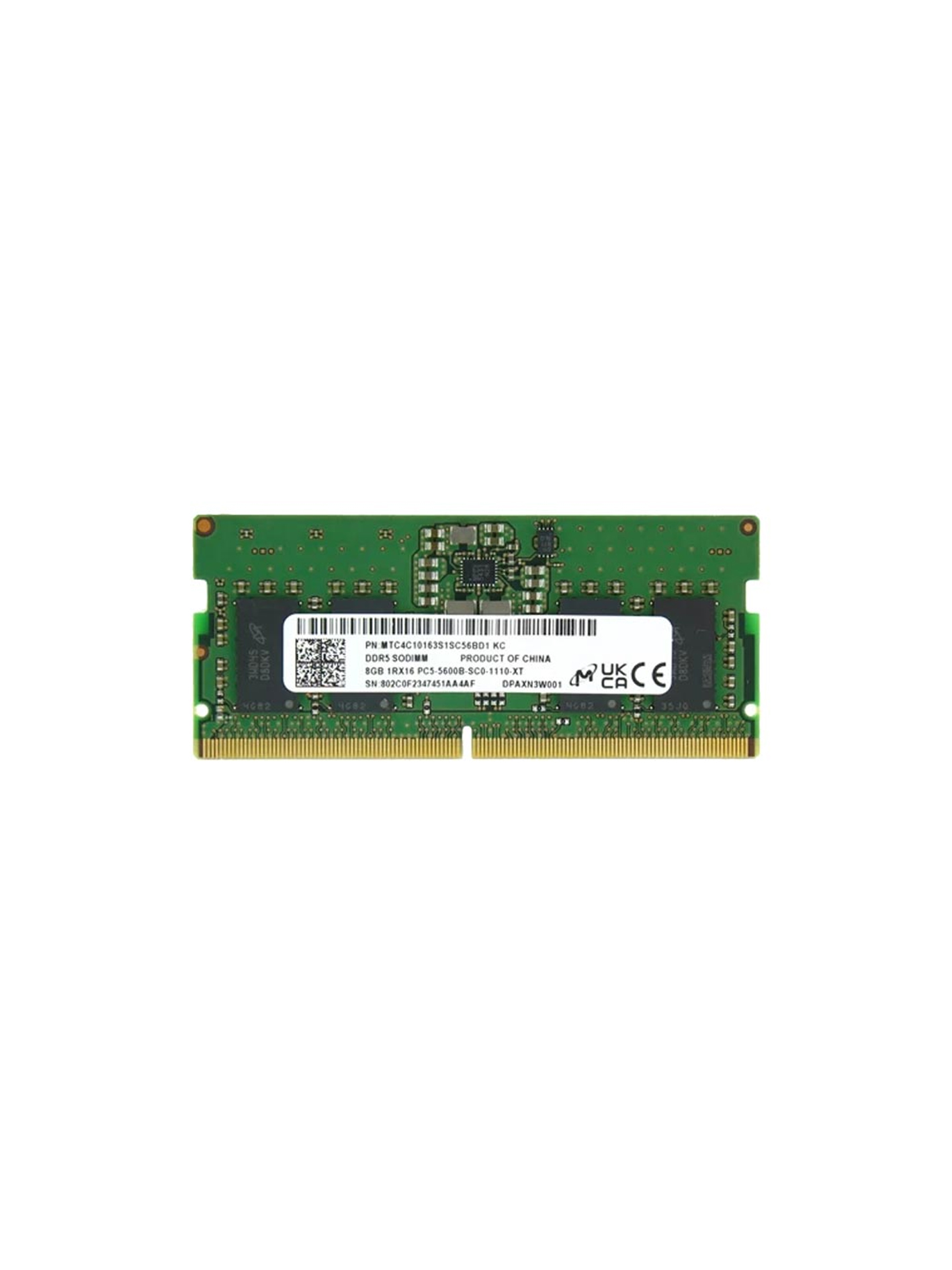 رم نوت بوک DDR5 تک کاناله 5600 مگاهرتز CL46 لنوو مدل MTC8C1084S1SC56BD1 ظرفیت 16 گیگابایت