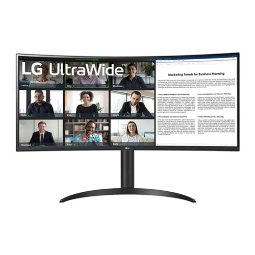 LG UltraWide 34WR55QK-B 34 Inch WQHD 5ms (GtG) 100Hz VA Curved Monitor