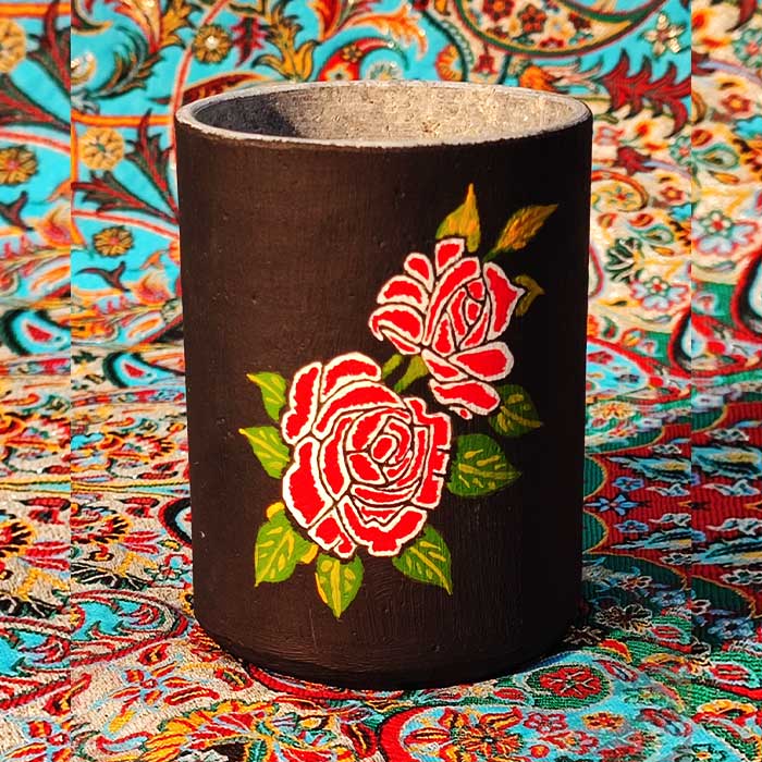 لیوان سنگی نقاشی شده مدل گلبرگ — تصویر ۳