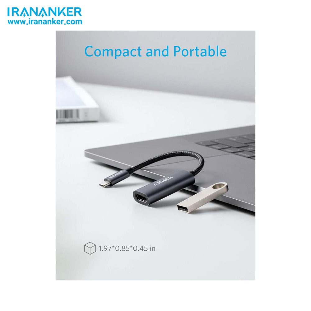 مبدل USB-C به HDMI انکر مدل PowerExpand+ USB C to HDMI A8312 با طول 15 سانتی متر — تصویر ۸