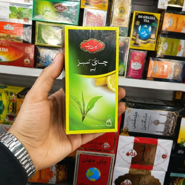 چای سبز گلستان با طعم لیمو — تصویر ۳