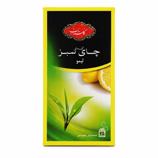 چای سبز گلستان با طعم لیمو