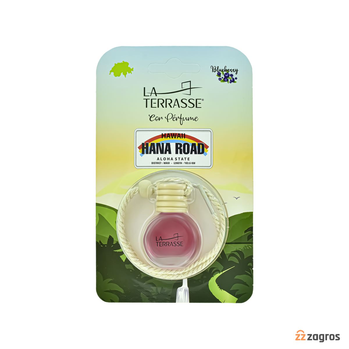 خوشبو کننده ماشین لاتراس مدل Hana Road با رایحه بلوبری 9 میل