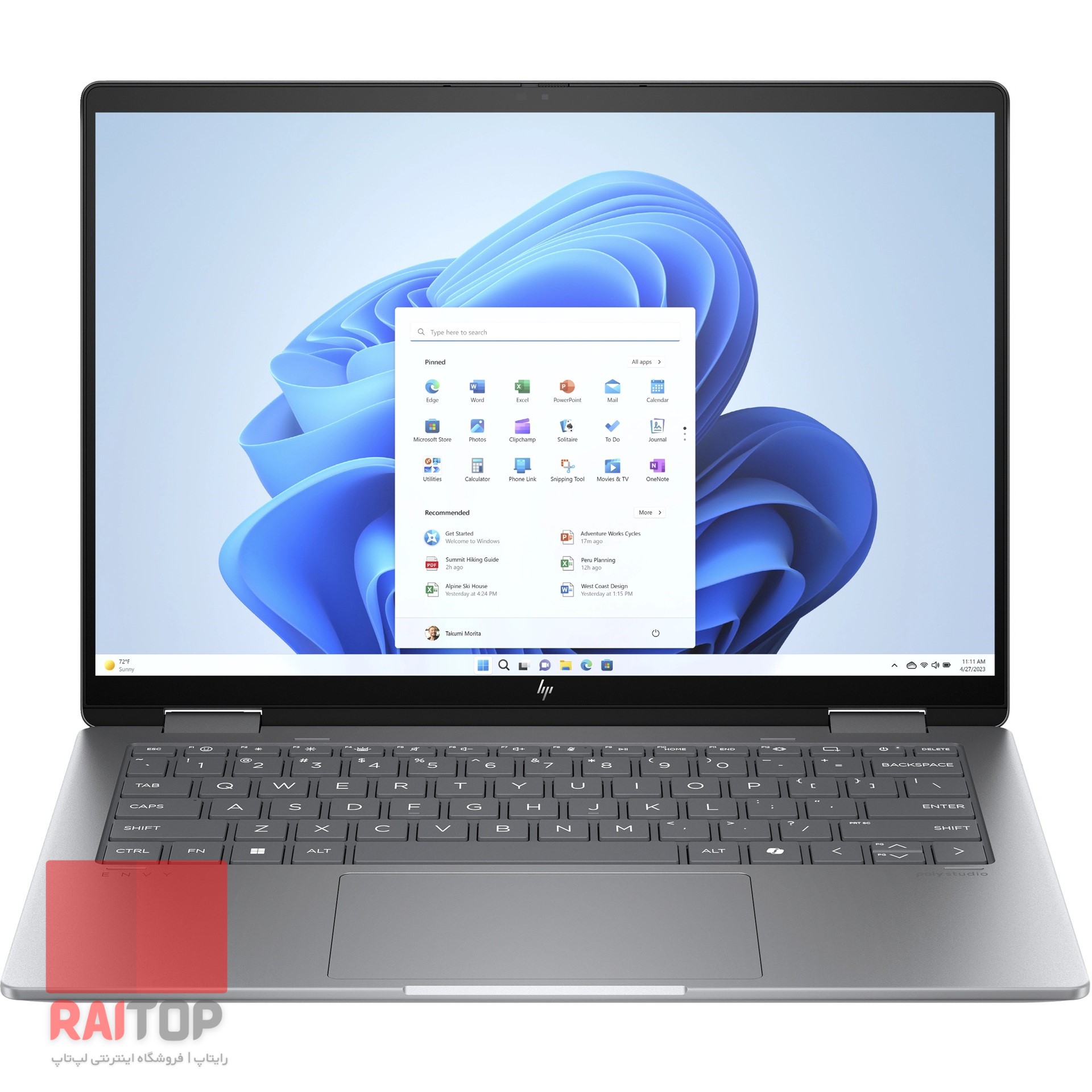 لپ تاپ 2 در 1 HP مدل Envy x360 14-fc0