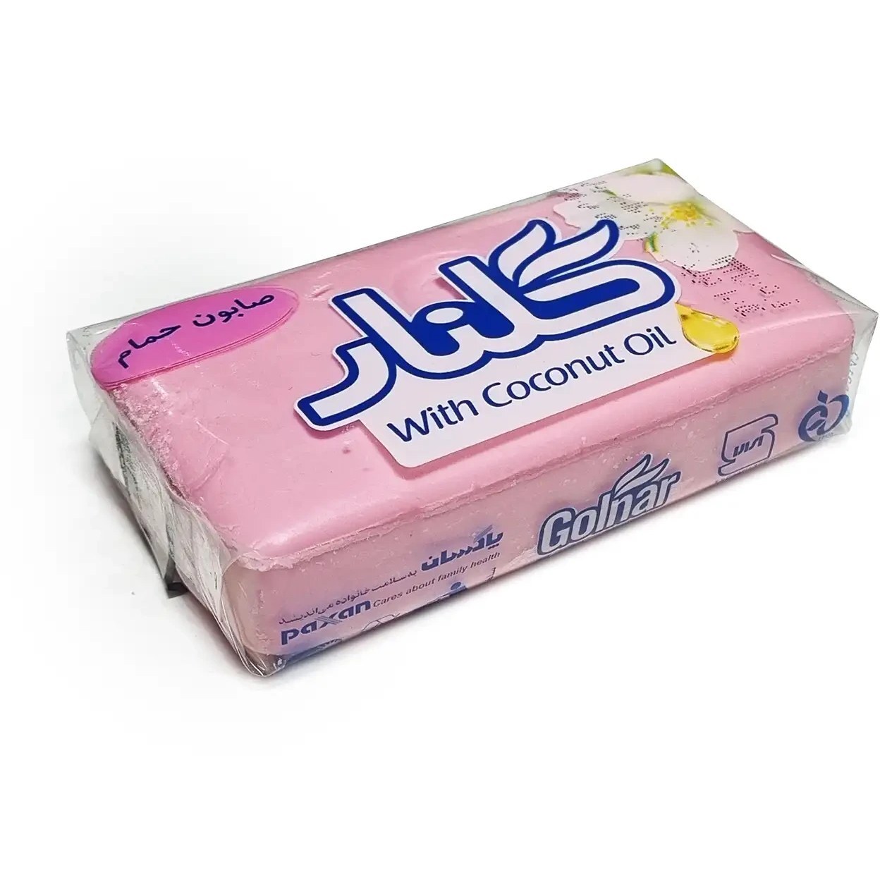 صابون حمام گلنار ۱۳۰ گرم صورتی سلفون دار