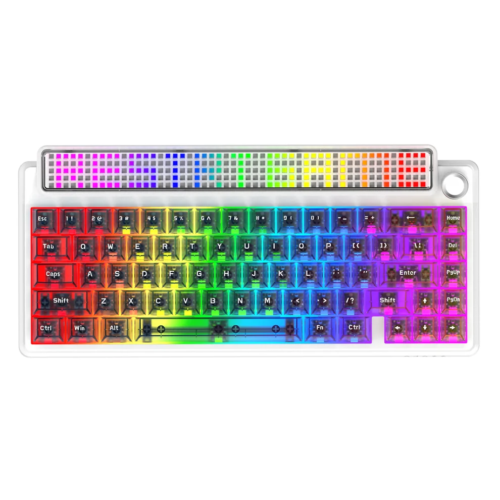 کیبورد AJAZZ Pixel68 DOT MATRIX 8K Wireless Transparent White — تصویر ۲