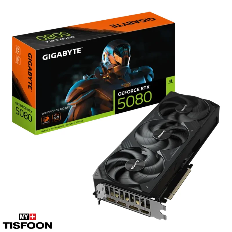 کارت گرافیک گیگابایت GeForce RTX 5080 WINDFORCE OC SFF 16GB