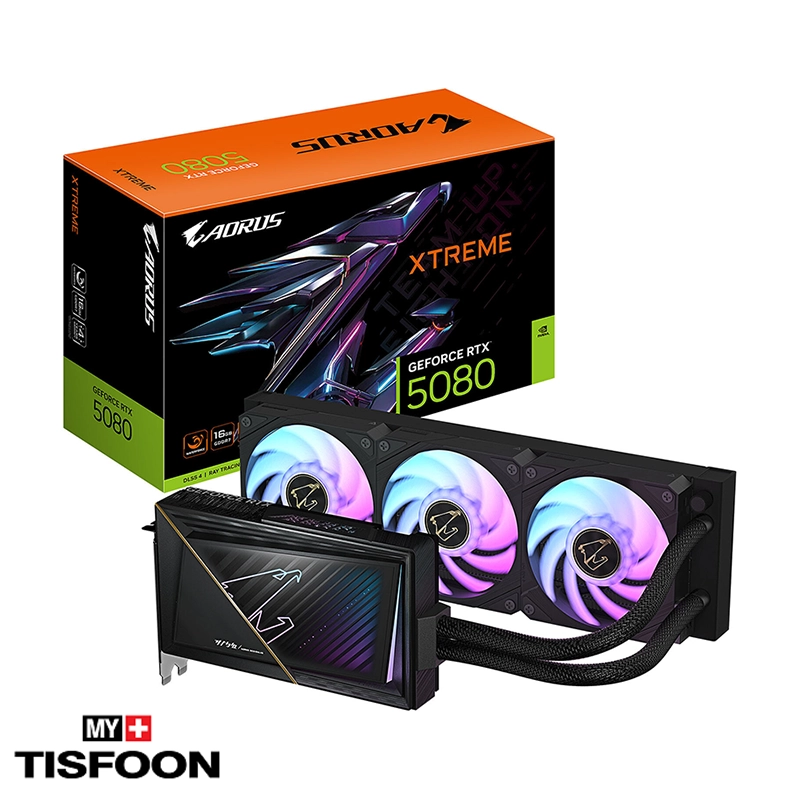 کارت گرافیک گیگابایت مدل GeForce AUROS RTX5080 XTREME WATERFORCE 16GB