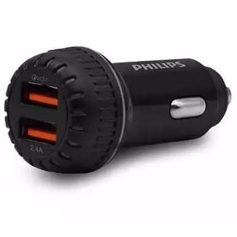 شارژر فندکی سریع فیلیپس 18Wوات مدل Philips DLP4522 Car Charger با گارانتی 12 ماهه شرکتی