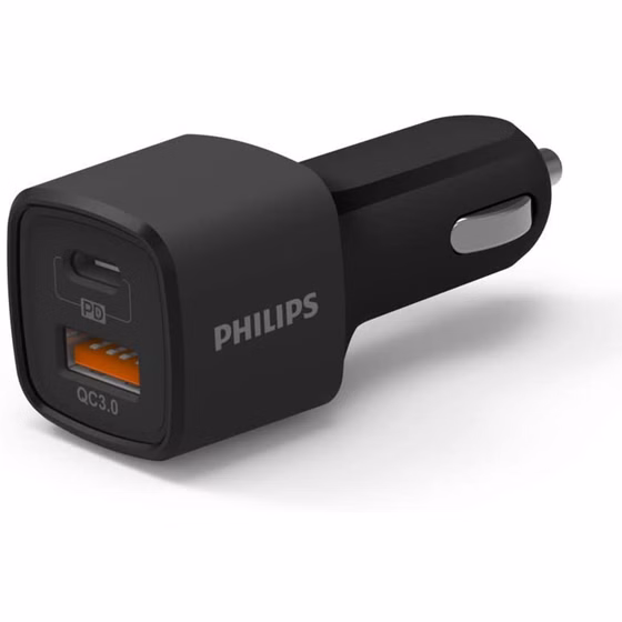 شارژر فندکی سریع فیلیپس 18Wوات مدل Philips DLP2558 با گارانتی 12 ماهه شرکتی