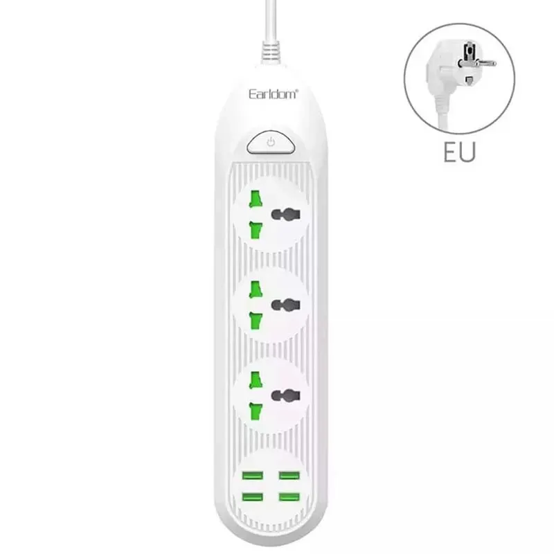 چند راهی برق ارلدام مدل ES-SC03 با کابل ۲ متری و ۴ پورت USB — تصویر ۴