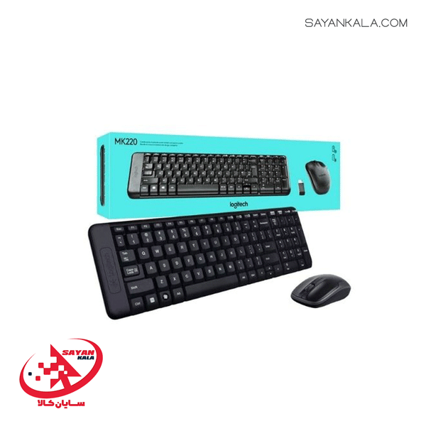 کیبورد و ماوس بی سیم لاجیتک مدل KEYBOARD AND MOUSE LOGITECH MK220