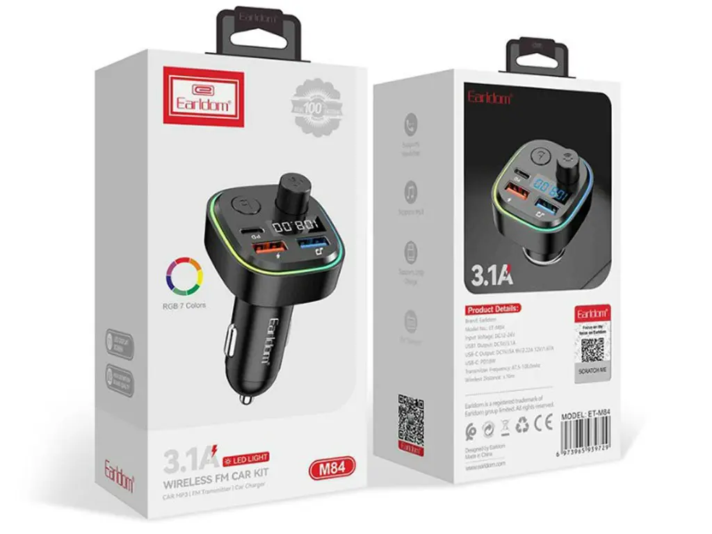 شارژر فندکی بلوتوثی ارلدام مدل ET-M84 — تصویر ۲