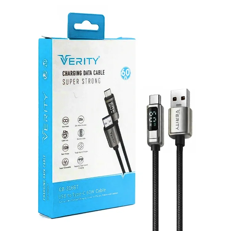 کابل شارژ و دیتا وریتی مدل CB-3166T — تصویر ۲