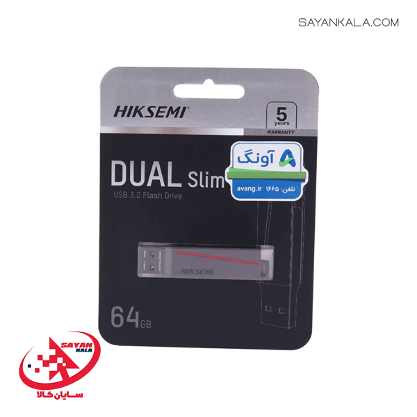 فلش مموری هایک سمی مدل FLASH MEMORY HIKSEMI 64GB HS-USB-E307C USB3.2 — تصویر ۲