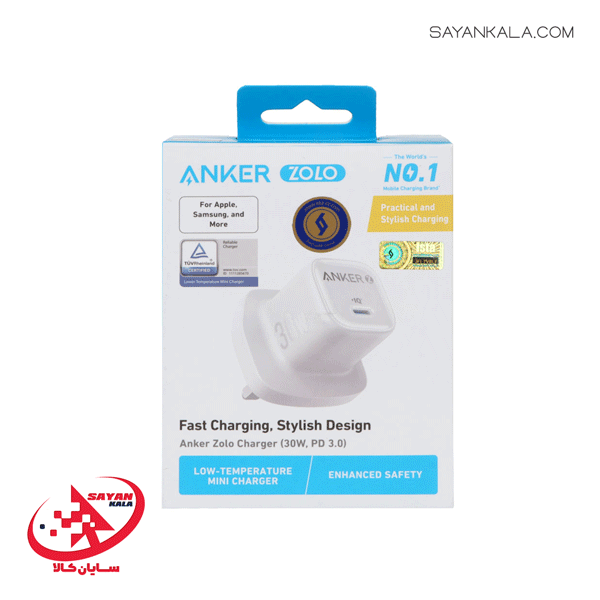 آداپتور شارژر انکر مدل ADAPTER ANKER A2698K21 ZOLO USB_C CHARGER 30W