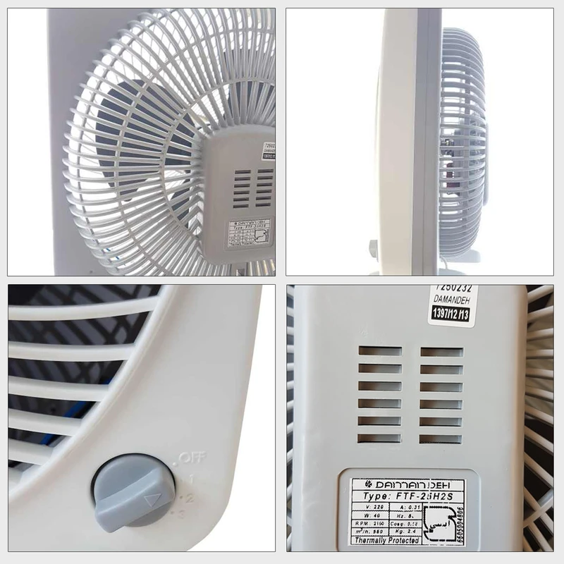 پنکه رومیزی هاله سه سرعته سایز 20 مدل FTF-20H2S دمنده — تصویر ۷