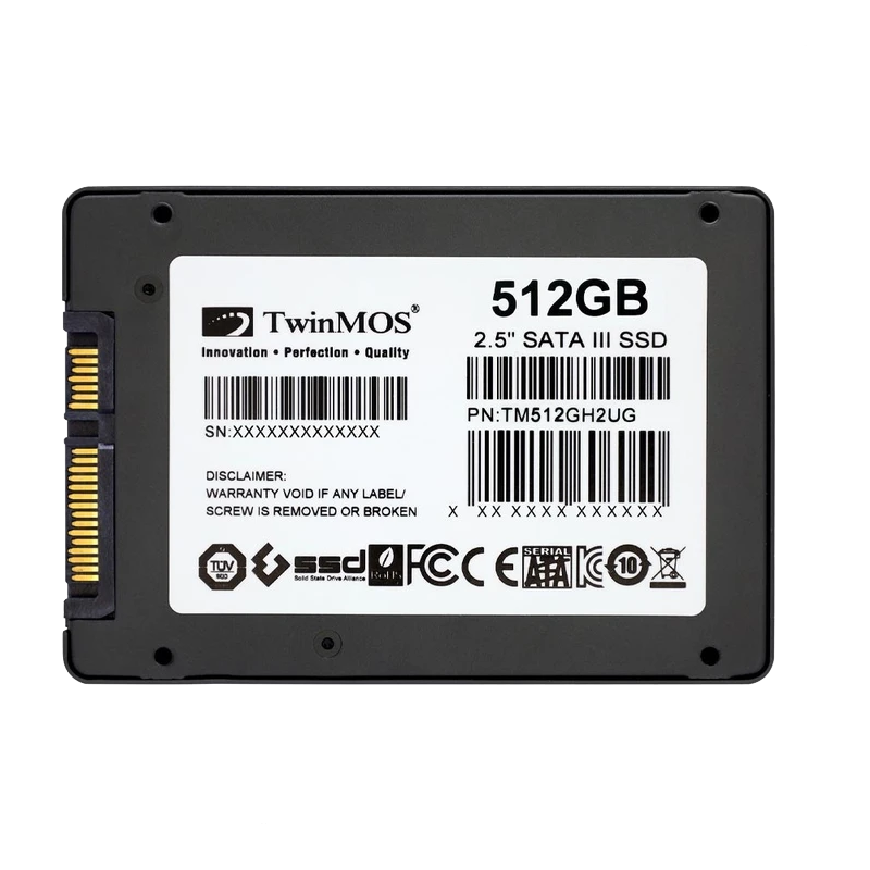 اس اس دی اینترنال توین موس ظرفیت 512 گیگابایت SSD SATA TWINMOS 512GB — تصویر ۲