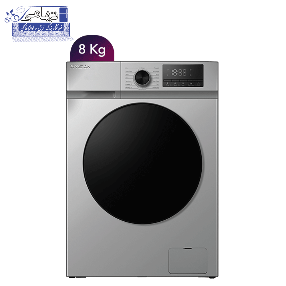 ماشین لباسشویی ایکس ویژن 8 کیلو مدل TF84