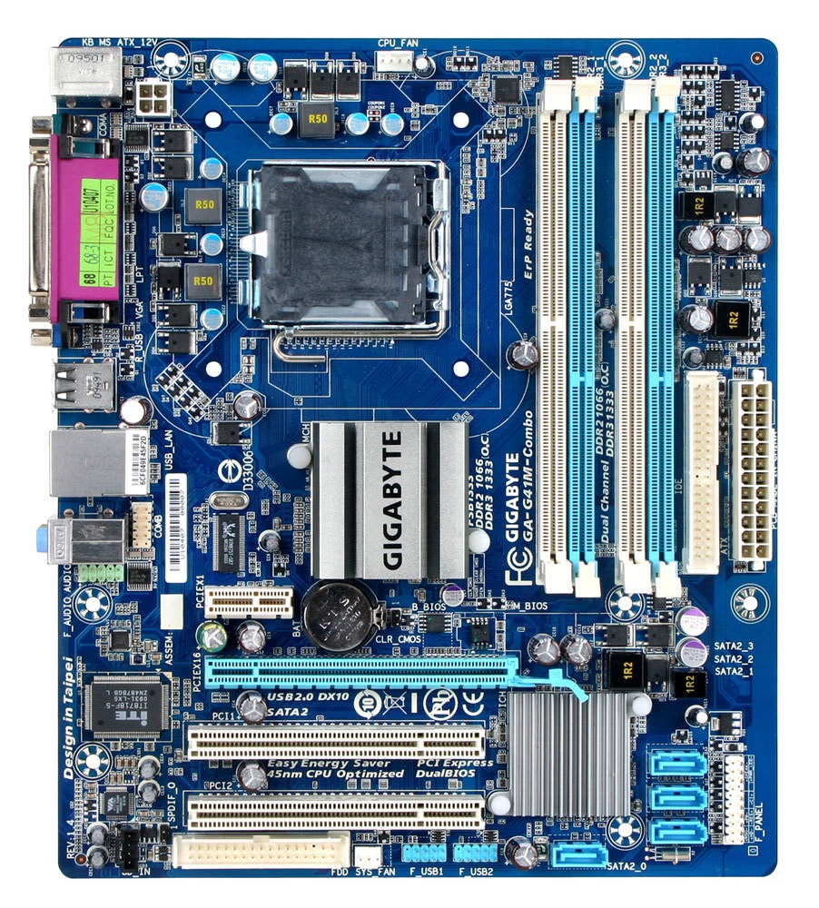 مادربرد گیگابایت استوک فاقد پنل MOTHERBOARD GIGABYTE G41M-COMBO