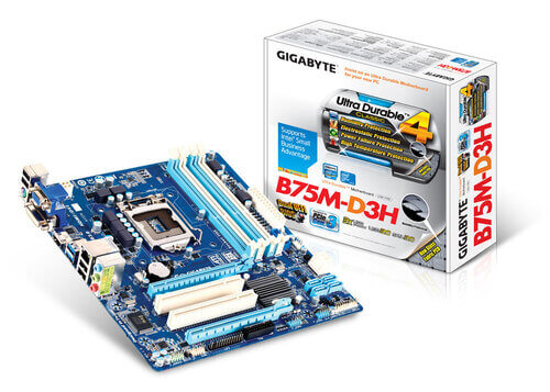 مادربرد گیگابایت استوک بدون پنل MOTHERBOARD GIGABYTE B75M-D3H