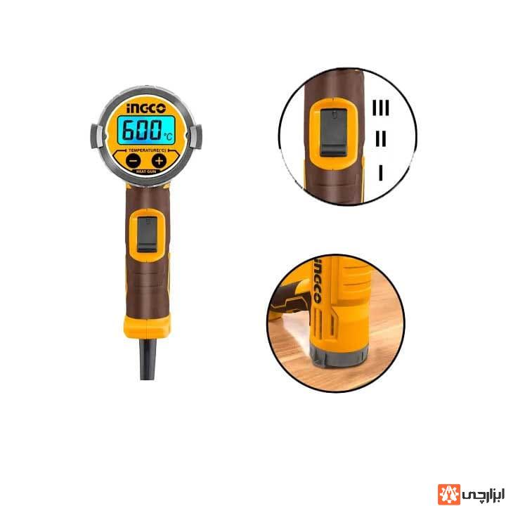 سشوار صنعتی دیجیتالی 3 حالته HG200058 اینکو (2000 وات) — تصویر ۵