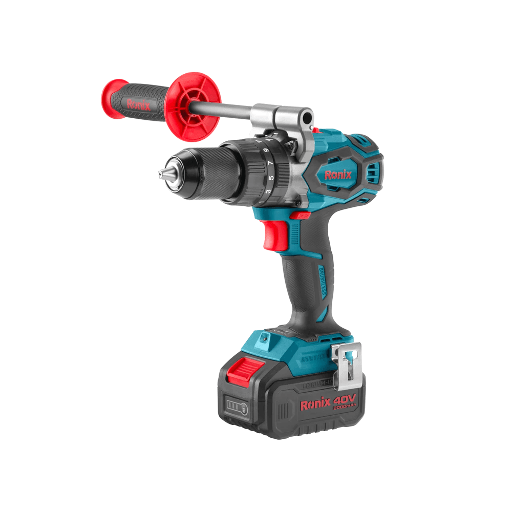 کیت دریل چکشی شارژی براشلس رونیکس 40 ولت مدل 8905-40V دو باتری