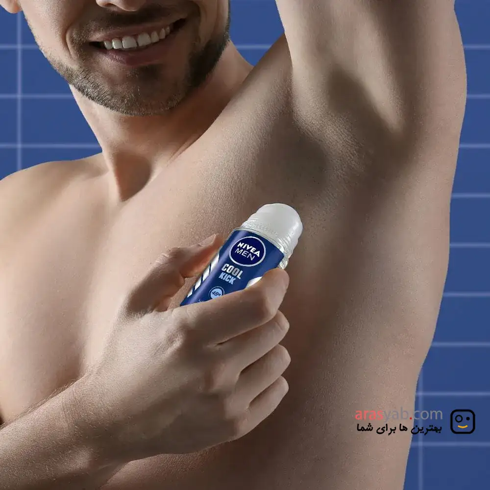 مام رولی ضدتعریق مردانه نیوا nivea مدل کول کیک Cool Kick با محافظ 48 ساعته حجم 50 میل — تصویر ۳