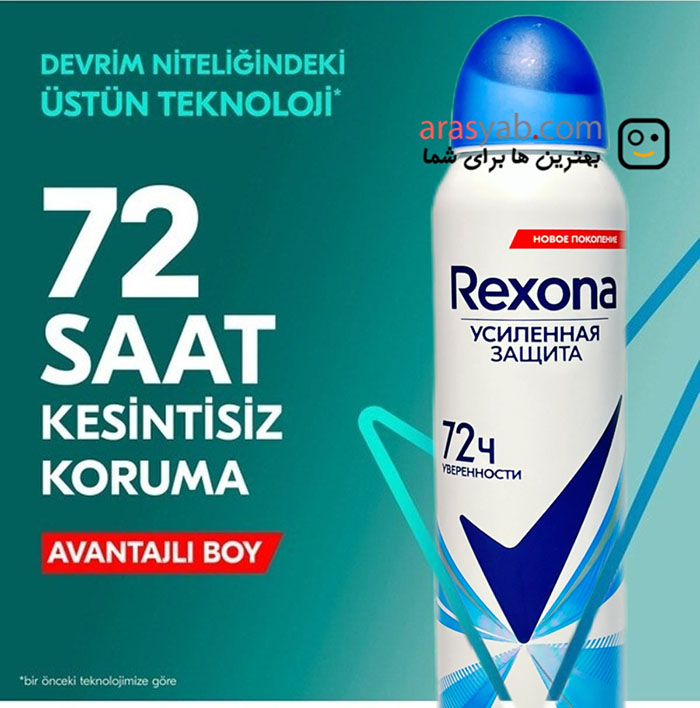 اسپری ضدتعریق زنانه رکسونا cotton dry با محافظت 72 ساعته حجم 200 میل — تصویر ۳