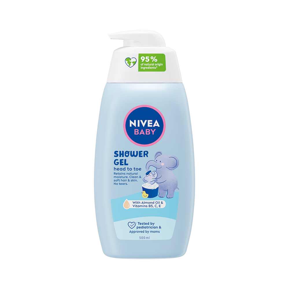 شامپو سر و بدن کودک نیوآ nivea ویتامینه و حاوی شیر بادام حجم 500 میل