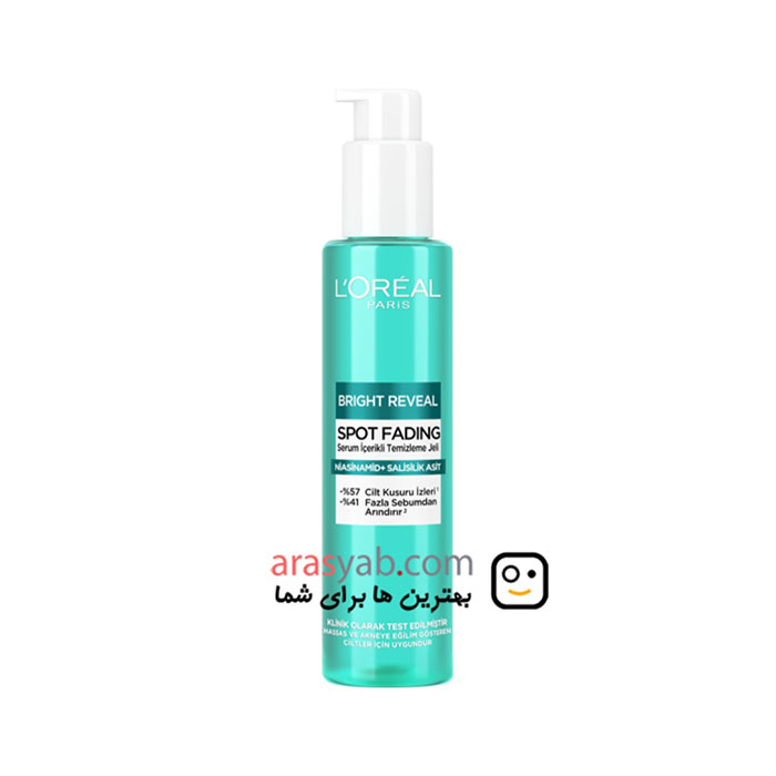 ژل شستشو ضدجوش لورال مدل Bright Reveal حاوی سالیسلیک اسید و نیاسینامید حجم 150 میل