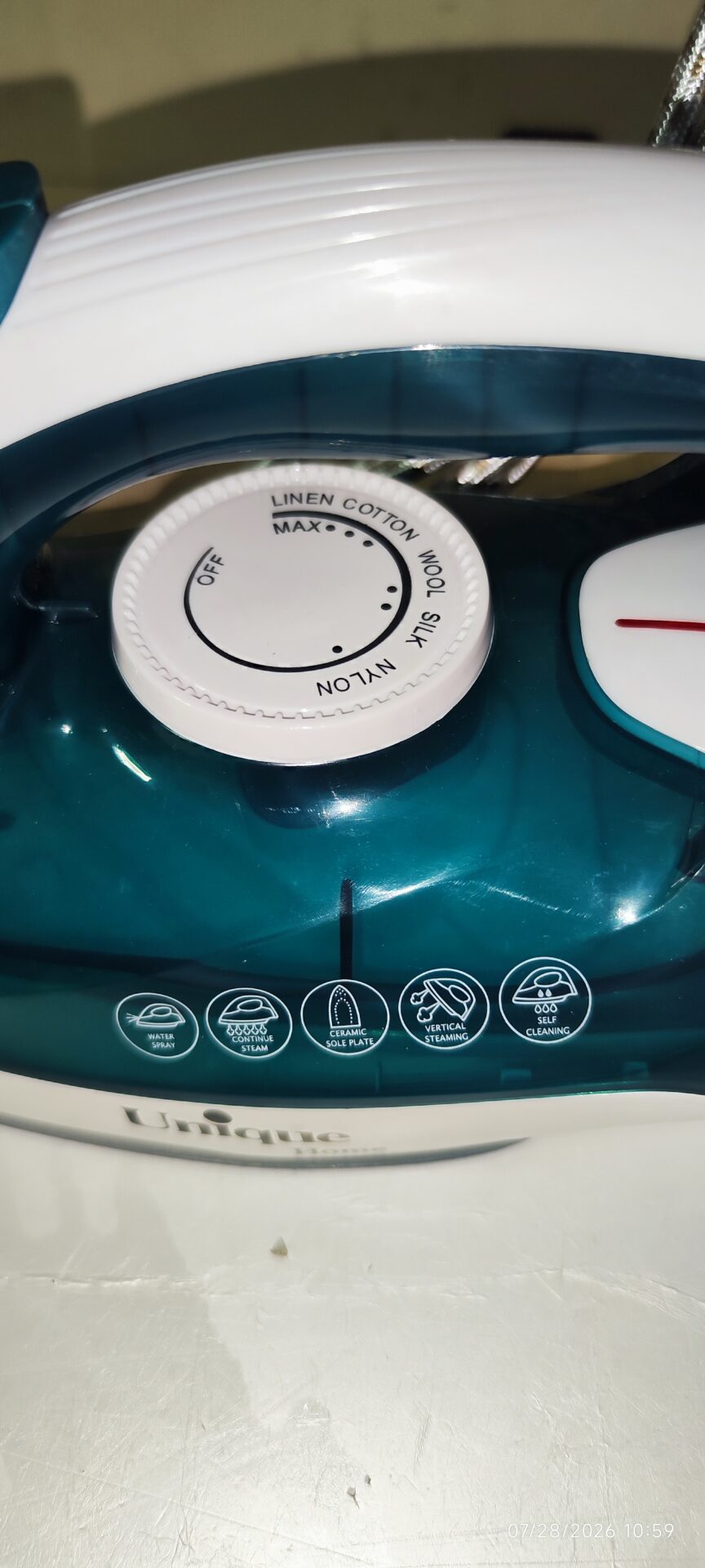 اتو بخار 3500 وات یونیک Unique کد 5541 — تصویر ۵