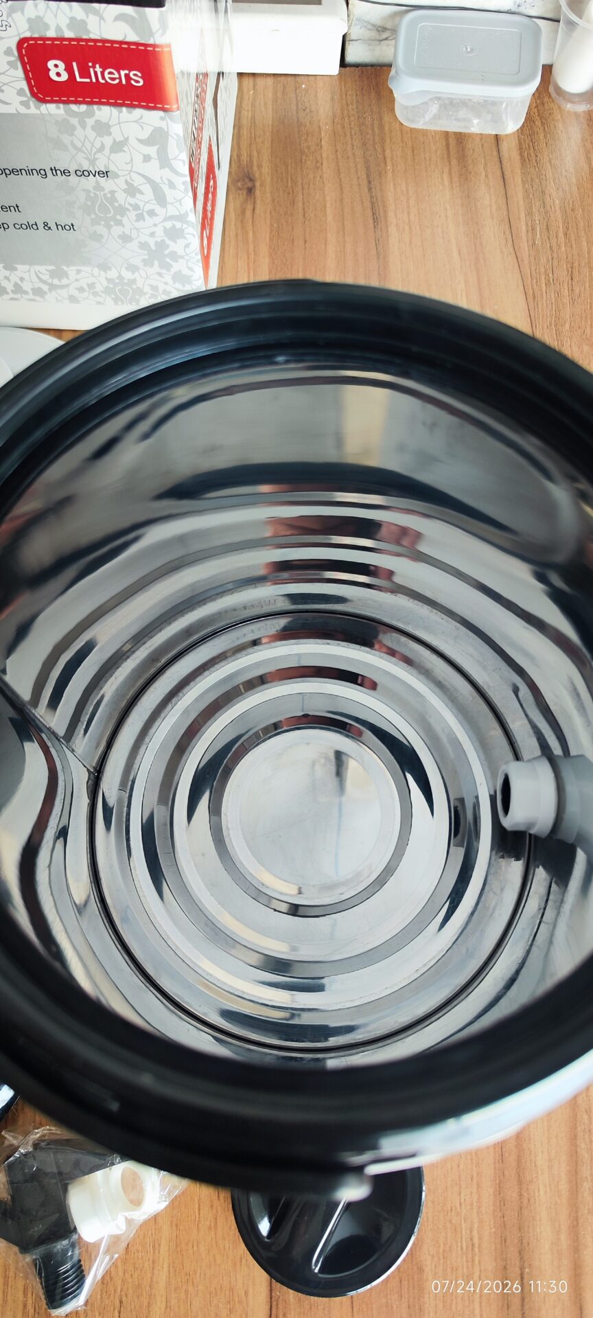 کلمن سرما و گرما ۸ لیتری تمام استیل کرال KRAL — تصویر ۸