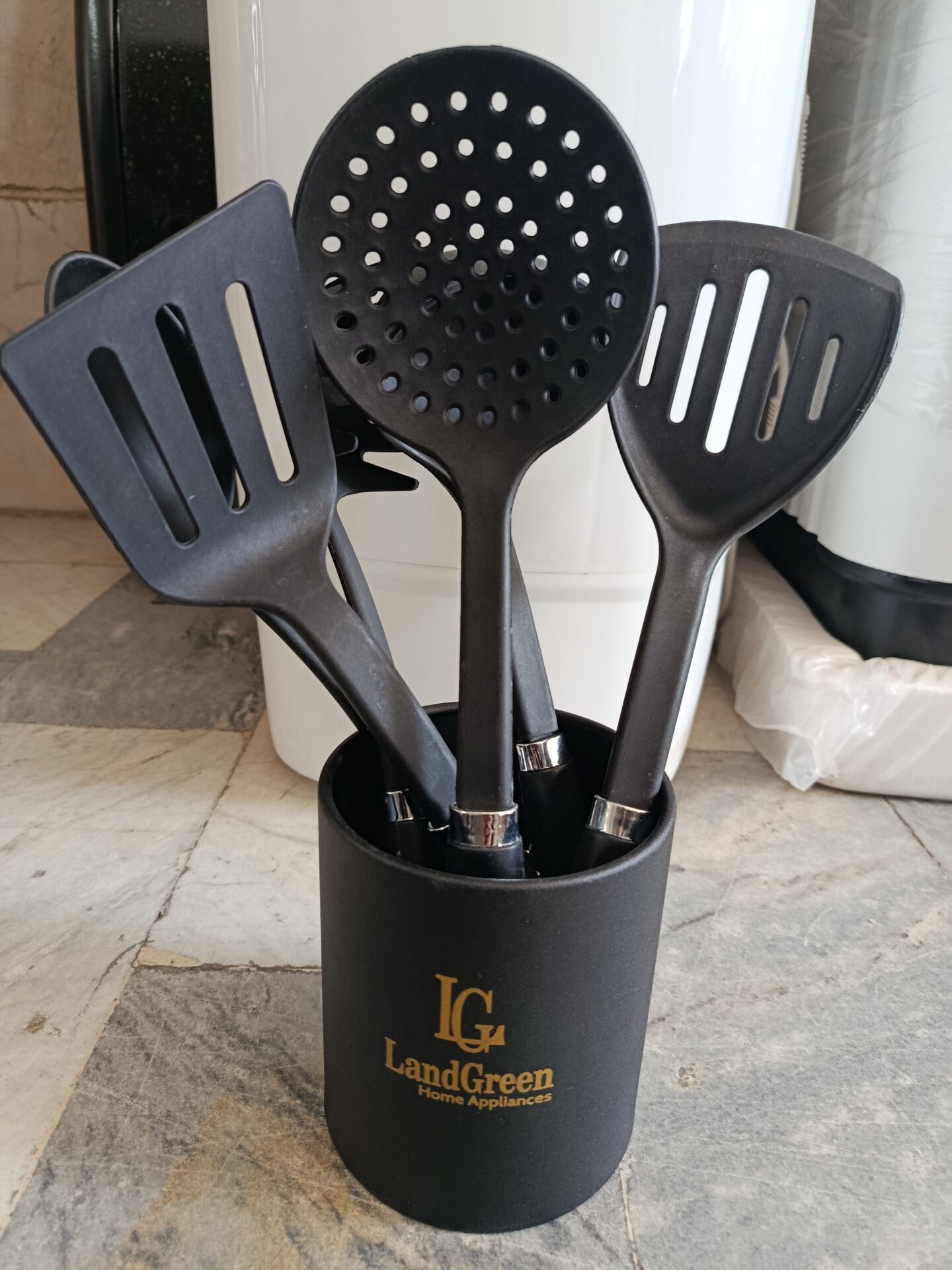 سرویس آشپزخانه 30 پارچه کمر باریک رنگی برند لندگرین Land Green — تصویر ۸