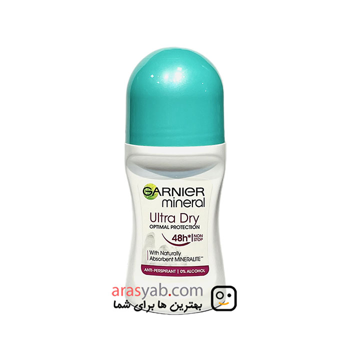 ضدتعریق رولی زنانه گارنیر مدل ultra dry با ماندگاری 48 ساعته فرانسه حجم 50 میل