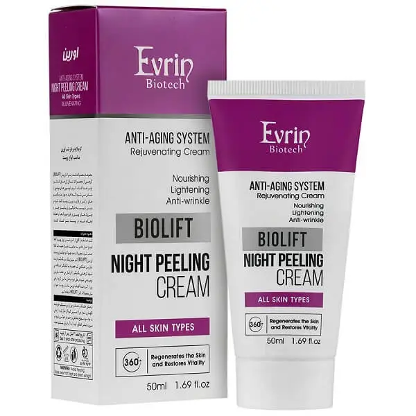 کرم لایه‌بردار مناسب شب اورین 50 ميلی‌لیتر Evrin — تصویر ۲