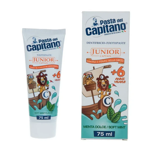 خمیر دندان کودک 6+ سال با طعم نعنای ملایم پاستا دل کاپیتانو 75 میلی‌لیتر Capitano
