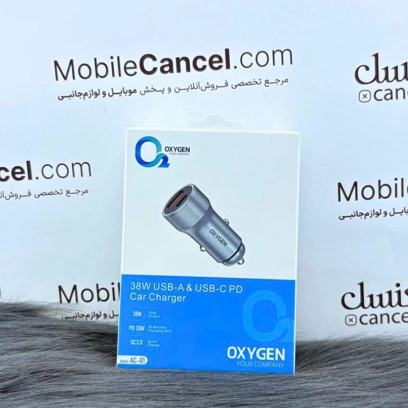 شارژر فندکی 38 وات دو پورت اکسیژن مدل AC-01 — تصویر ۳