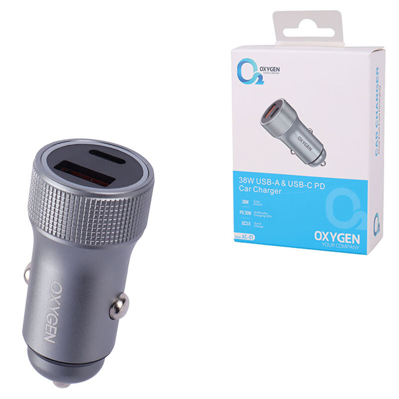 شارژر فندکی 38 وات دو پورت اکسیژن مدل AC-01 — تصویر ۵