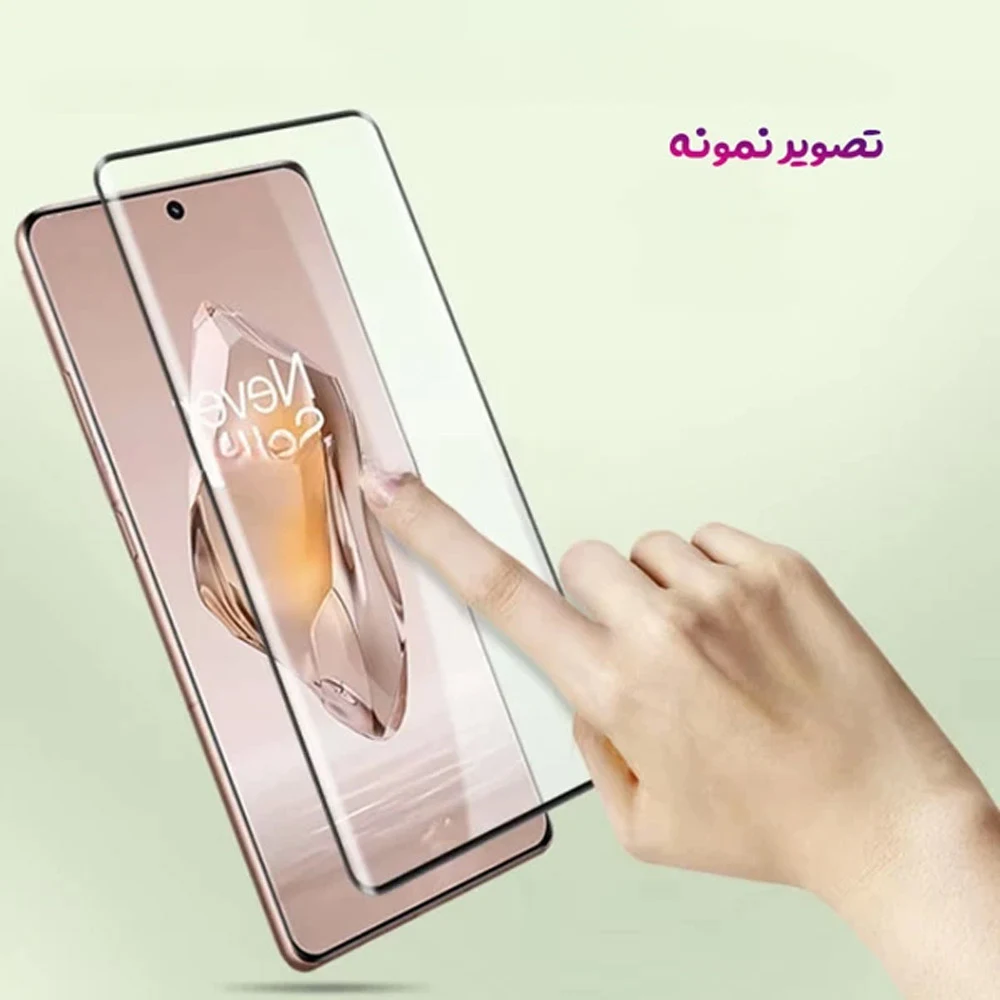 گلس Realme GT Neo6 SE مدل شفاف فول چسب تمام صفحه — تصویر ۳