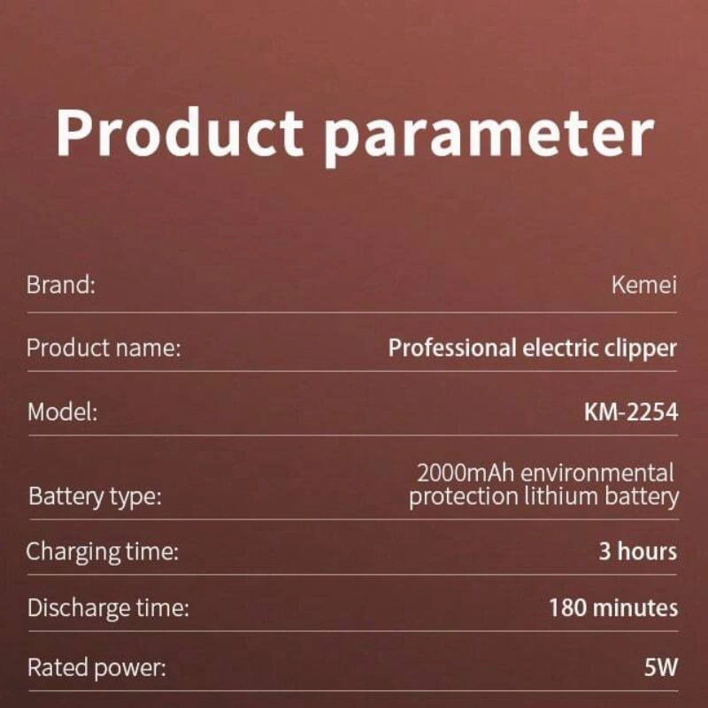 ماشین اصلاح سر و صورت کیمی مدل KM-2254 — تصویر ۵