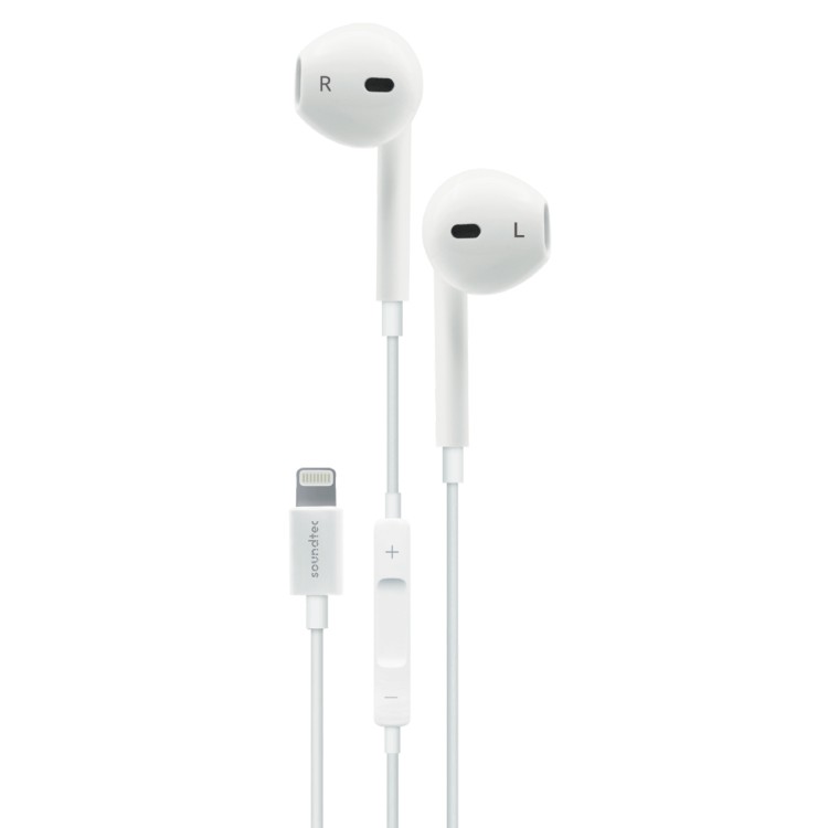 هندزفری لایتینگ با میکروفون HD و کنترل 3 دکمه | Porodo Ultimate iPhone Earphones PD-LSTEP