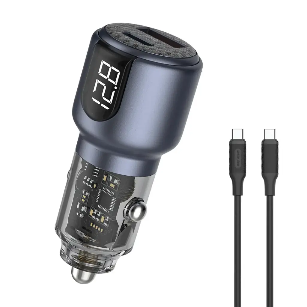 شارژر فندکی گرین لاین دو پورت 75 وات مدل Green Line 75W Dual-Port Car Charger GNDPCC75W — تصویر ۳