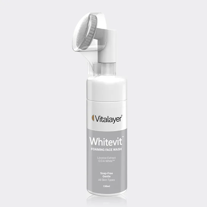 فوم شستشو براش دار وایت ویت ویتالیر Vitalayer Whitevit Foaming Face Wash 150ml