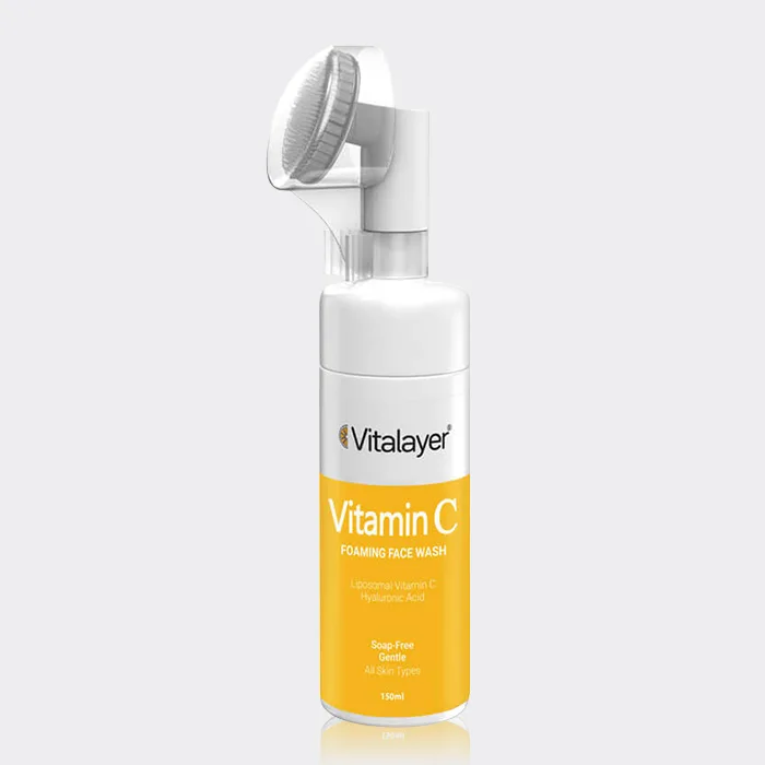 فوم شستشو براش دار ویتامین سی ویتالیر Vitalayer Vitamin C Foaming Face Wash 200ml — تصویر ۲