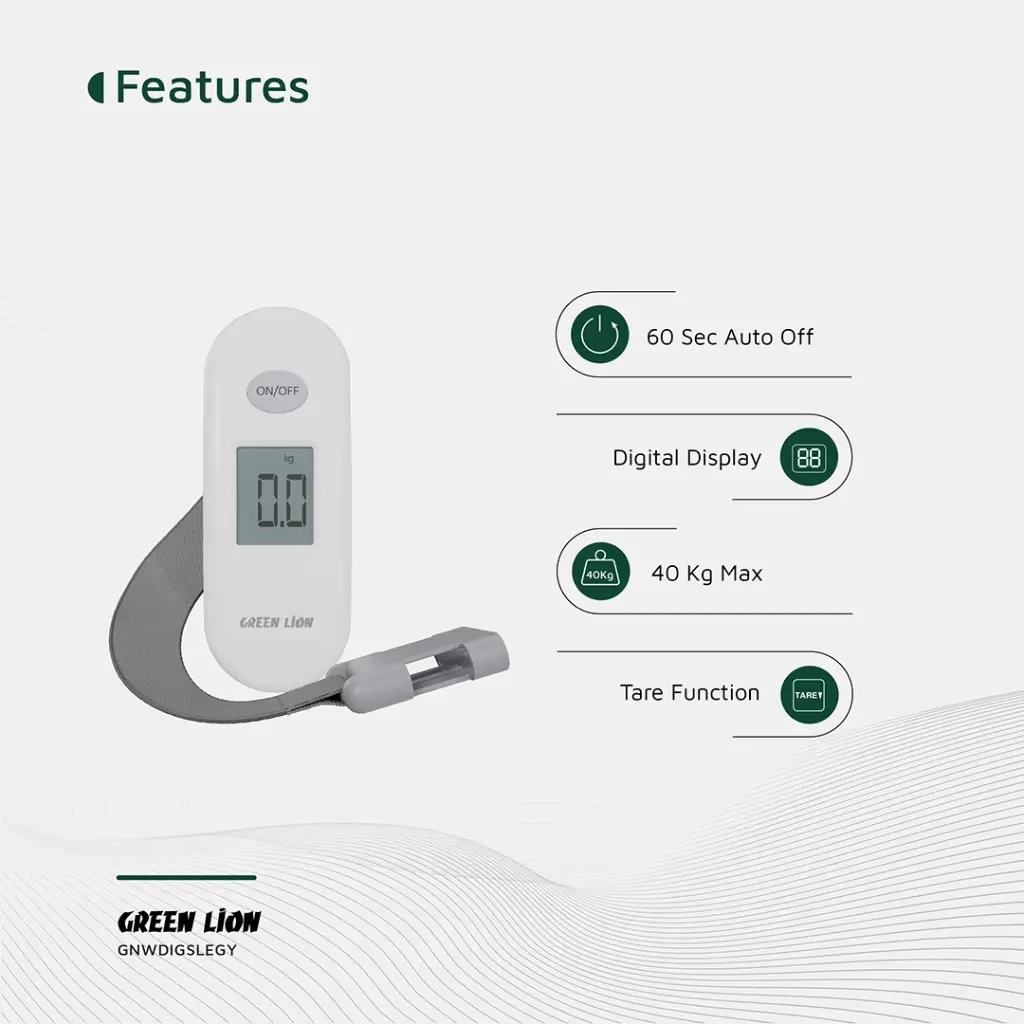 ترازوی دیجیتال چمدان گرین لاین مدل Weight Mate GNWDIGSLEGY — تصویر ۳