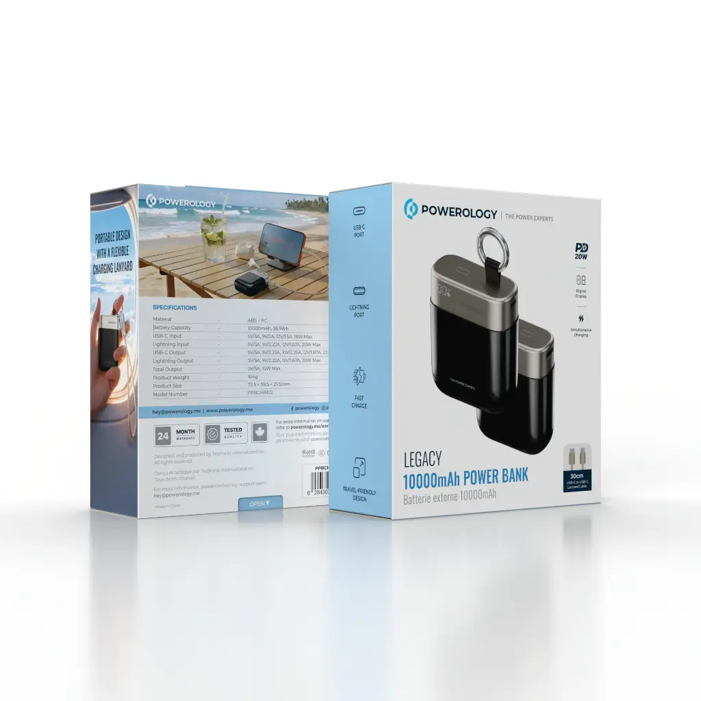 پاوربانک 10000mAh پاورولوژی مدل Legacy PPBCHA102 — تصویر ۳
