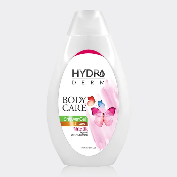 شامپو بدن کرمی ابریشم سفید هیدرودرم Hydroderm White Silk Body Care 500g — تصویر ۲