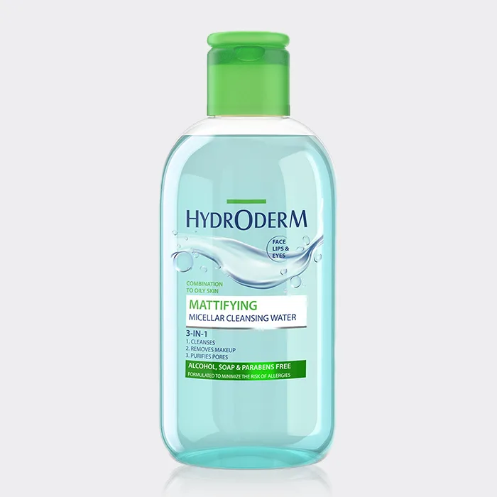 میسلارواتر پوست چرب و مستعد جوش هیدرودرم Hydroderm Mattifying Micellar Water 250ml — تصویر ۲