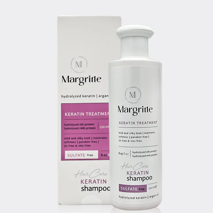 شامپو موهای کراتین شده مارگریت Margritte Keratin Shampoo 250ml — تصویر ۳